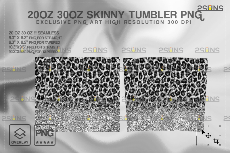 20oz-glitter-silver-leopard-skinny-tumbler-seamless-digital-design