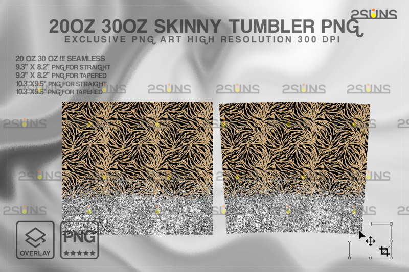 20oz-glitter-silver-leopard-skinny-tumbler-seamless-digital-design