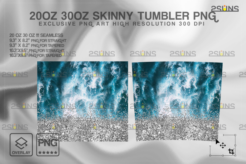 20oz-sea-silver-glitter-skinny-tumbler-seamless-design-sublimation-pn