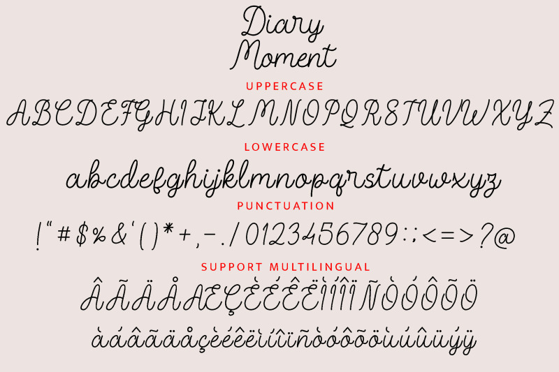 diary-moment-font