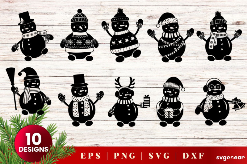 snowman-svg-bundle-christmas-silhouettes-cut-files