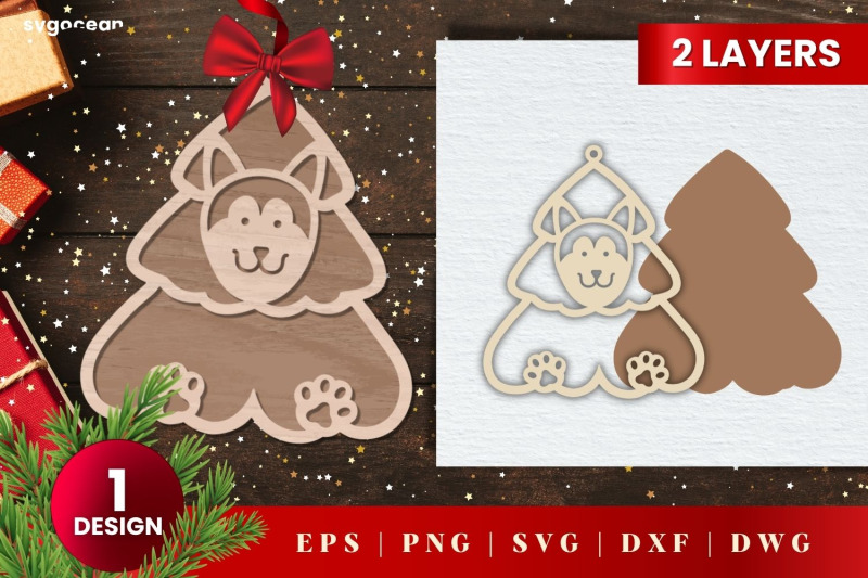 laser-cut-dog-christmas-ornament-svg-3d-layered-glowforge