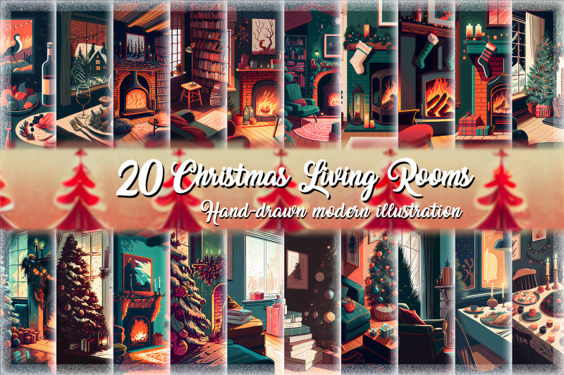 christmas-living-rooms-bundle
