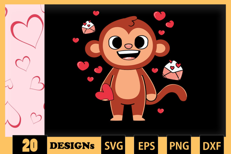 cute-monkey-animai-valentine-svg