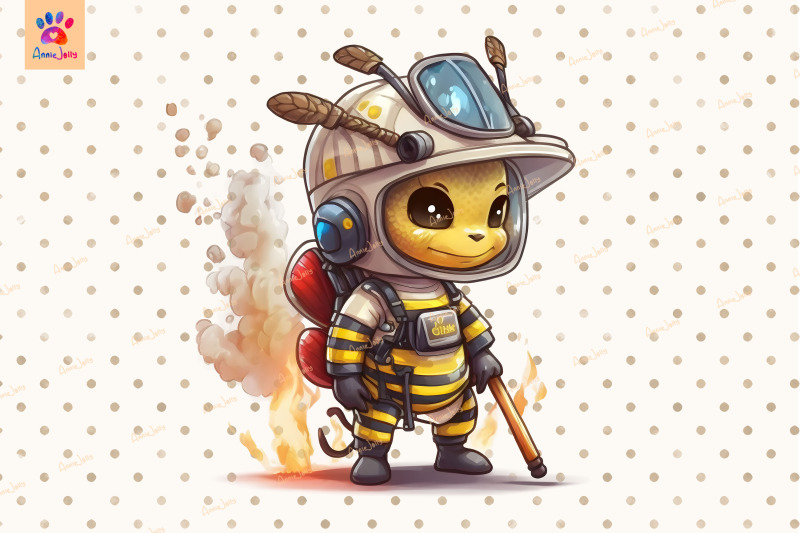 firefighter-bee-clipart-animal-lover