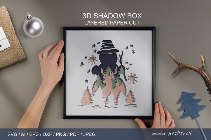 christmas-snowman-3d-layered-papercut-svg-shadow-box