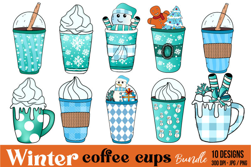 winter-coffee-cups-clipart-bundle