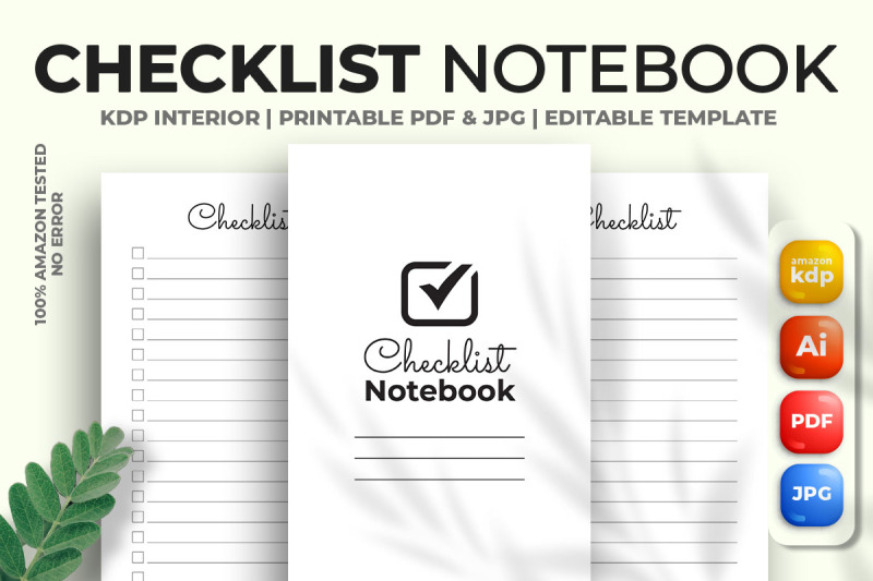 checklist-notebook-kdp-interior