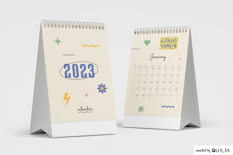 printable-calendar-2023-year-in-retro-style-pdf