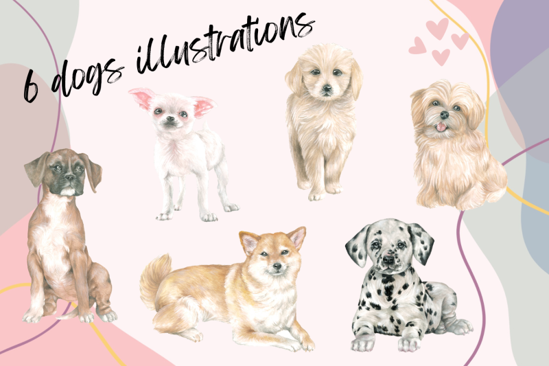 watercolor-dogs-illustrations
