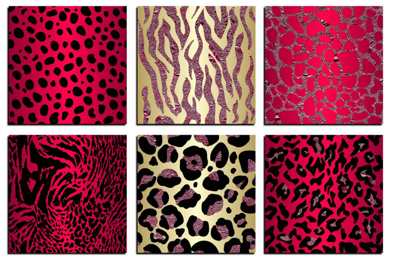 burgundy-safari-animal-print-seamless-digital-paper