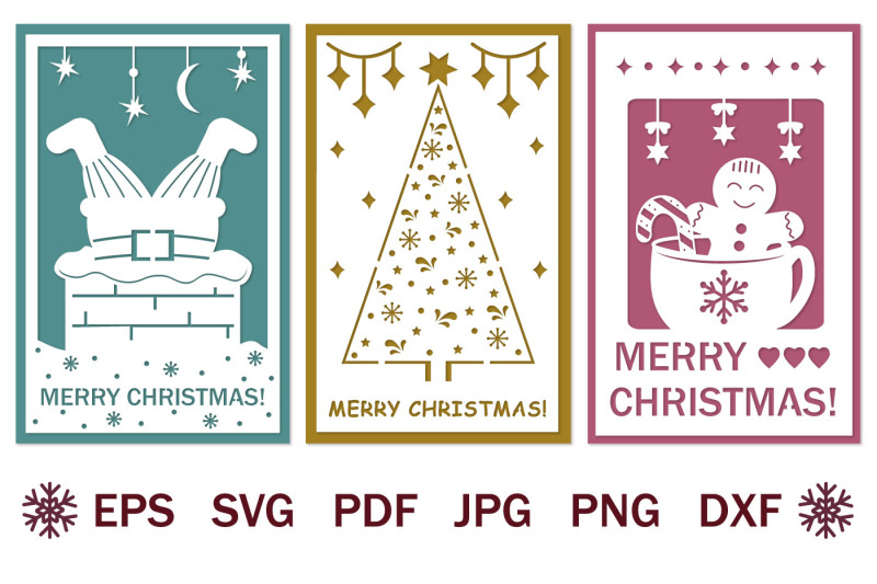 bundle-of-papercut-christmas-cards-svg-holiday-template