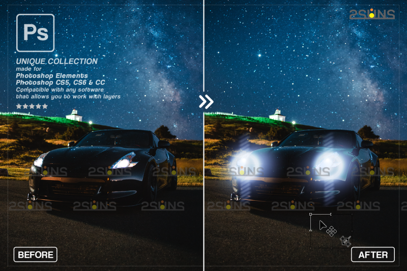 car-headlights-photo-overlays-photoshop-overlay-stage