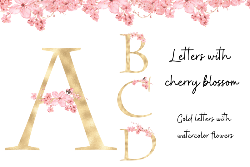 gold-letters-with-cherry-blossom