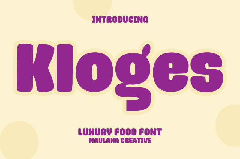 kloges-luxury-food-font