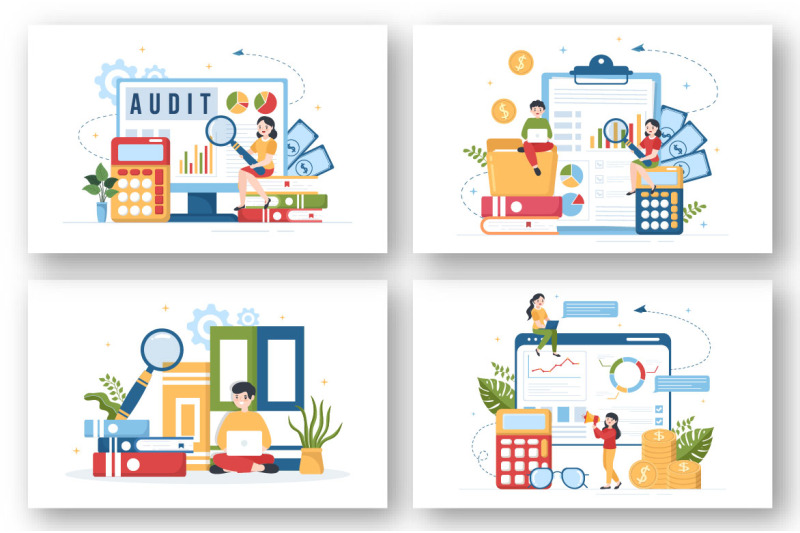 12-business-audit-documents-illustration