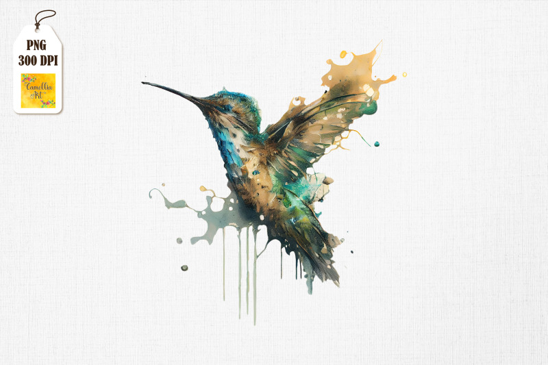 ink-dropped-in-water-hummingbird-art