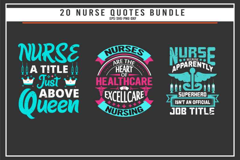 nursing-typographic-quotes-bundle