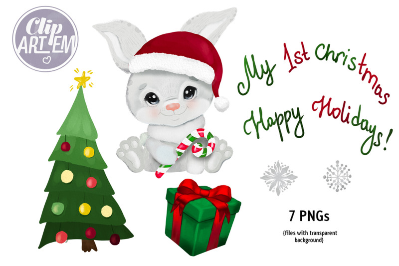 christmas-unisex-bunny-rabbit-7-png-clip-art-set-new-year-watercolor