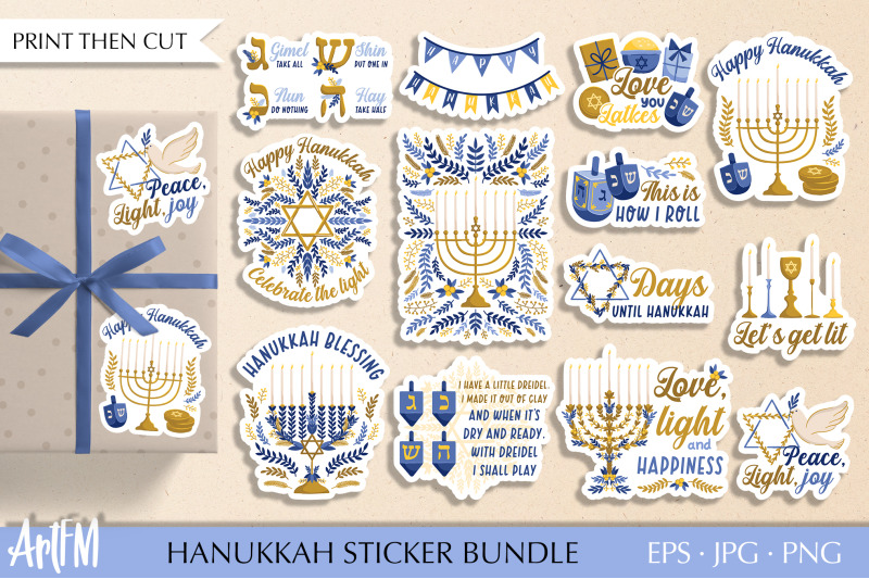hanukkah-sticker-bundle-hanukkah-symbols-stickers