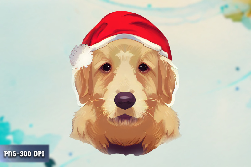 dog-wearing-christmas-hat-clipart