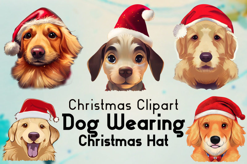 dog-wearing-christmas-hat-clipart