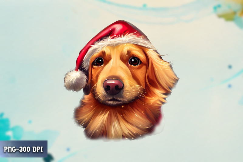 dog-wearing-christmas-hat-clipart