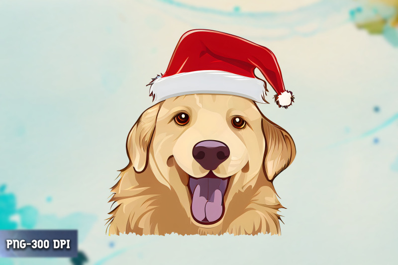 dog-wearing-christmas-hat-clipart