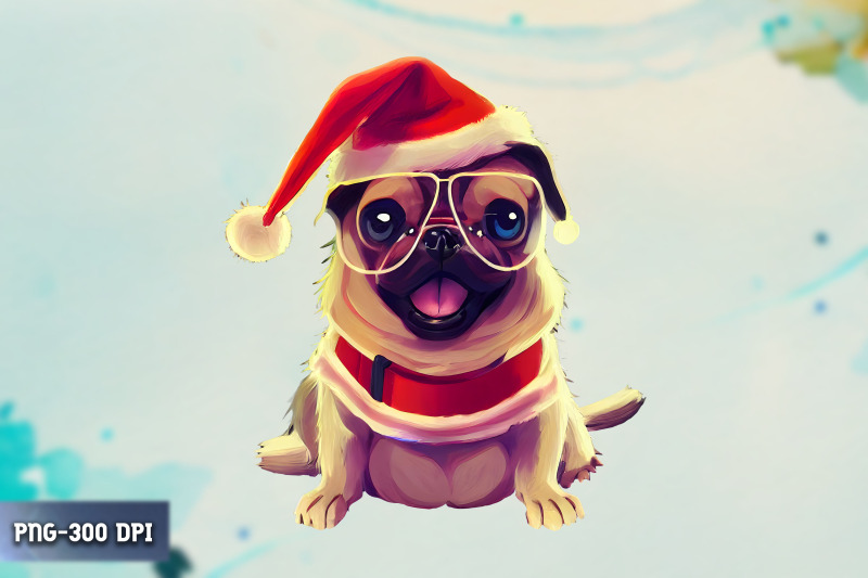 dog-wearing-christmas-hat-clipart