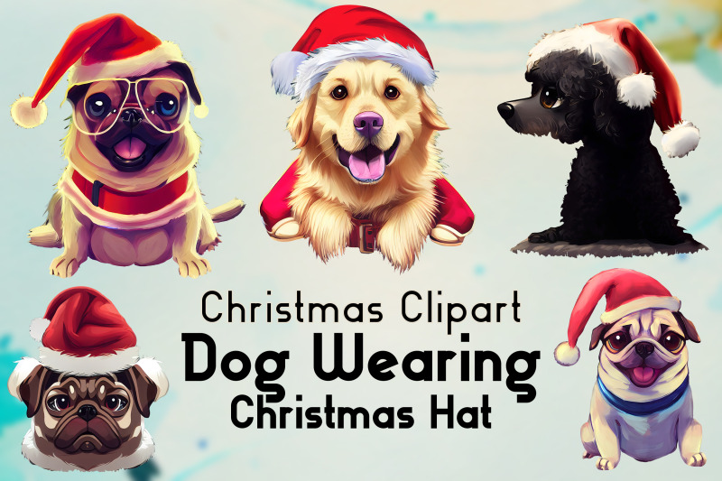 dog-wearing-christmas-hat-clipart