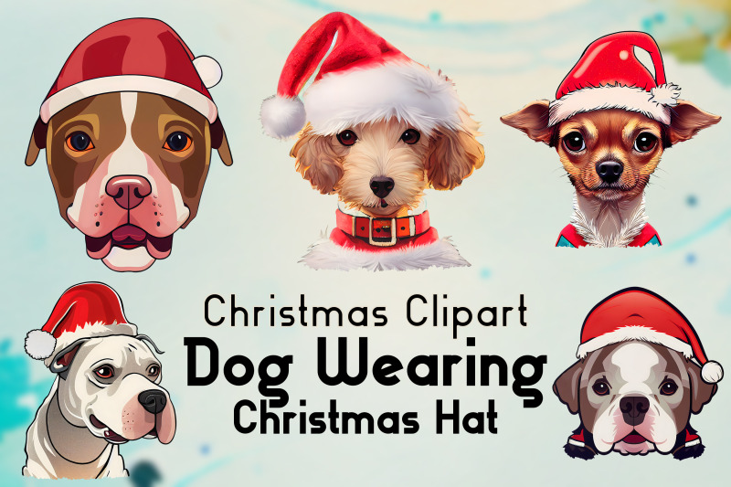 dog-wearing-christmas-hat-clipart