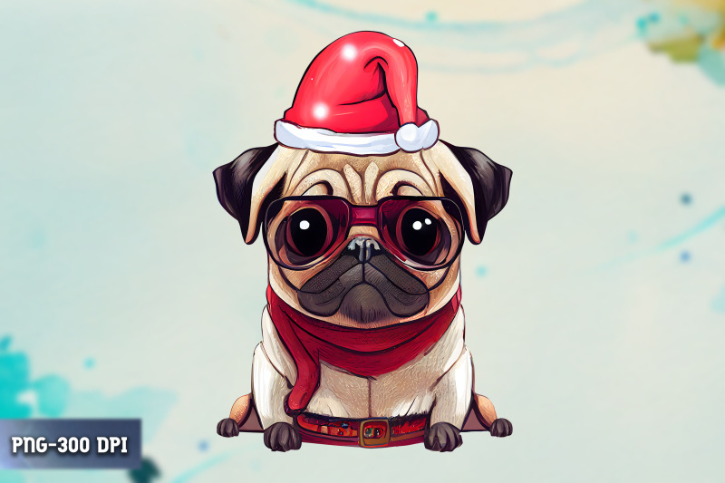 dog-wearing-christmas-hat-clipart