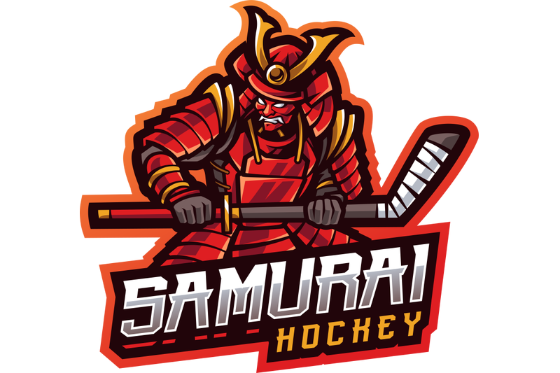 samurai-hockey-esport-mascot-logo-design