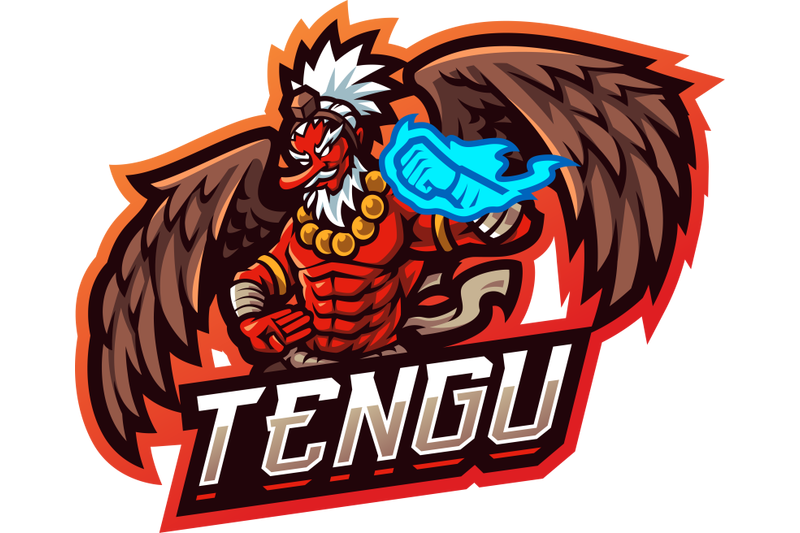 tengu-esport-mascot-logo-design