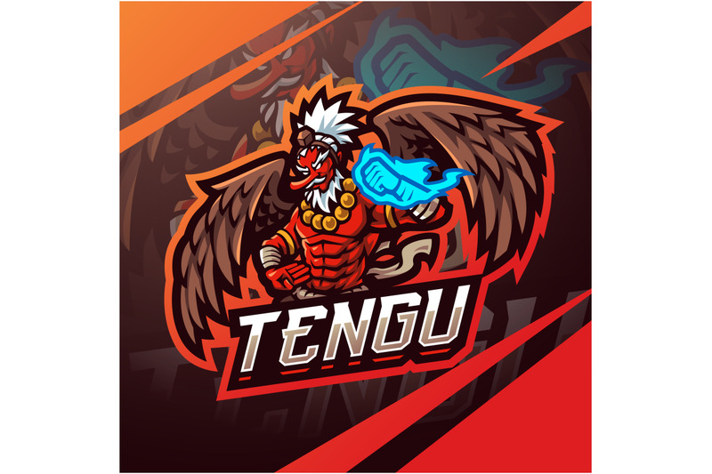 tengu-esport-mascot-logo-design