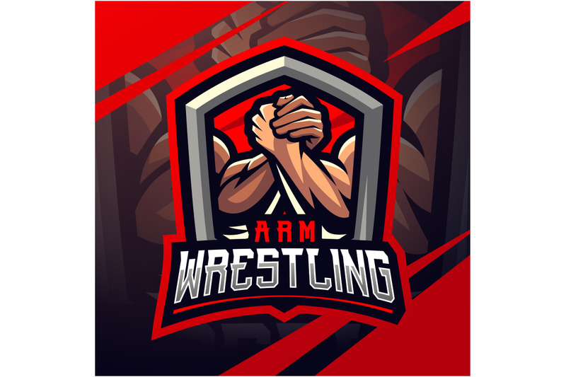 arm-wrestling-mascot-logo-design