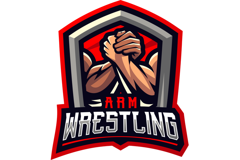 arm-wrestling-mascot-logo-design