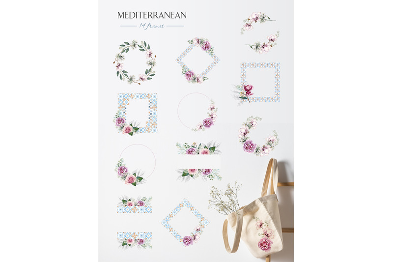 mediterranean-flowers-watercolor-set