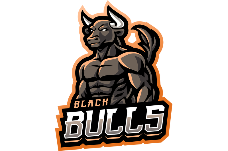 black-bulls-esport-mascot-logo-design