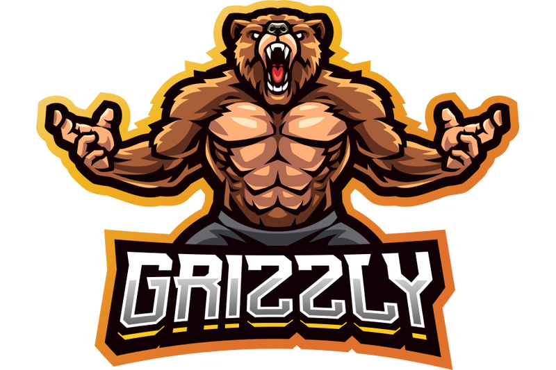 grizzly-esport-mascot-logo-design