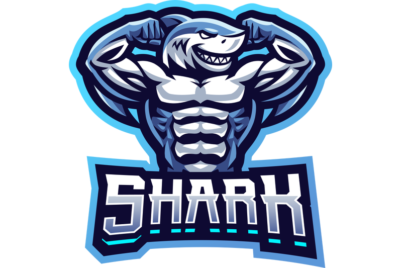 gym-shark-esport-mascot-logo