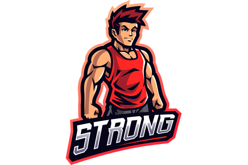 strong-man-mascot-logo-design