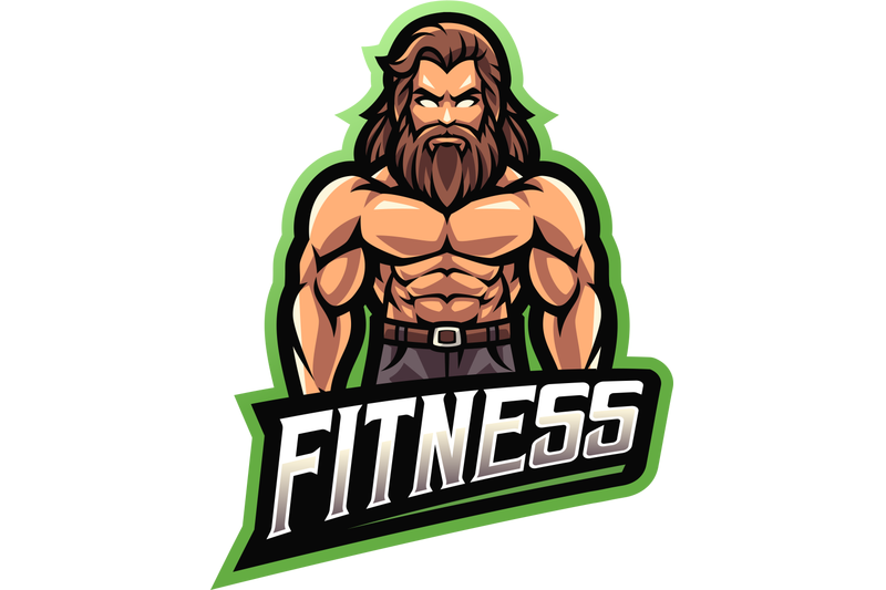 fitness-man-esport-mascot-logo-design