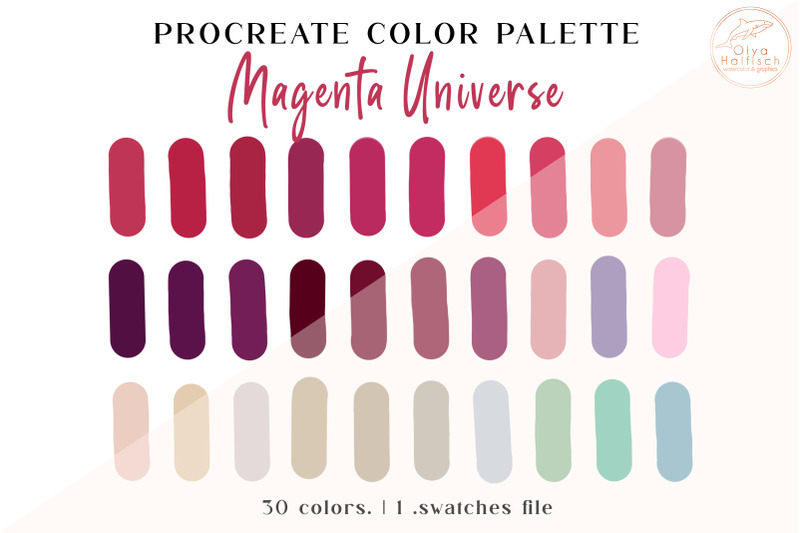 magenta-procreate-color-palette-2023-color-swatches-trendy-palette