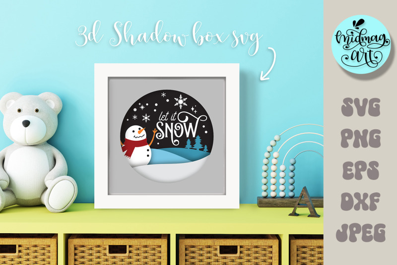 3d-let-it-snow-svg-christmas-shadow-box-svg-winter-shadow-box-svg