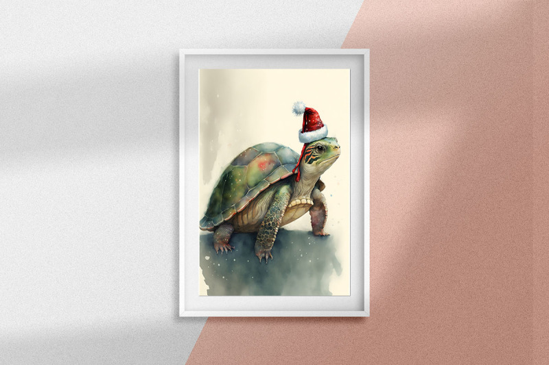 christmas-turtle-watercolor-background-bundle