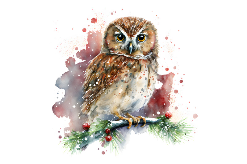 christmas-owl-nbsp-watercolor-background-bundle
