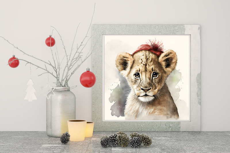 christmas-lion-nbsp-watercolor-background-bundle