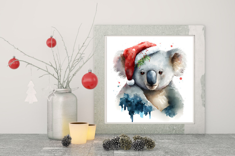 christmas-koala-watercolor-background-bundle