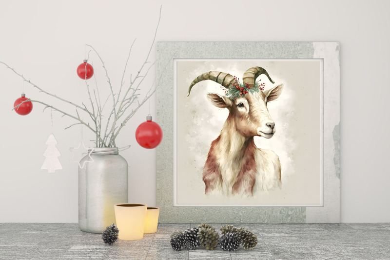 christmas-goat-watercolor-background-bundle
